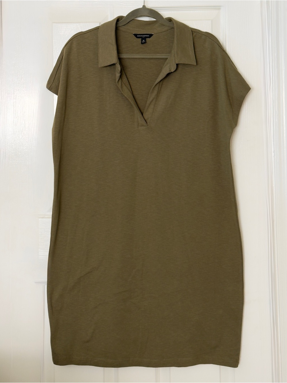 Banana Republic Olive Green Polo Shift Dress Medium Minimalist